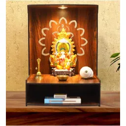sehaz artworks Gajmukh Wall Mount Pooja Wooden Mandir For Home-picture-40