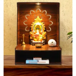sehaz artworks Ganesh Wall Mount Pooja Wooden Mandir For Home-picture-17