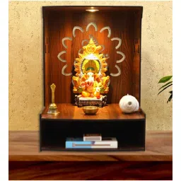 sehaz artworks Iskcon Wall Mount Pooja Wooden Mandir For Home-picture-23