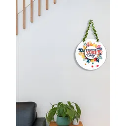 SEHAZ ARTWORKS White & Red Wooden Printed Wall Hanging Decor-picture-40