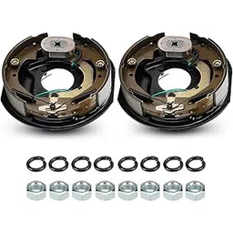 SEHNSUCHT Trailer Electric Brakes, 1 Pair of 4 Hole Mounting Electric Brake Assembly 10" X 2-1/4" for 3,500 lbs Axle-(Set 2: 1 Left+1 Right)-image-31
