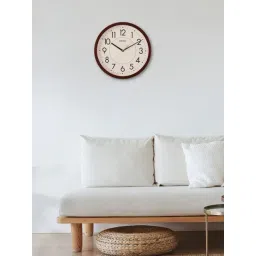 SEIKO classic white & brown plastic wall clock-picture-37