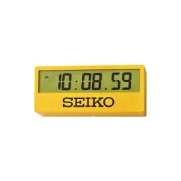 Seiko Yellow Plastic Rectangular Digital Beep Alarm Table Clock-picture-31