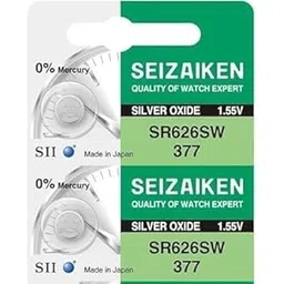 SEIZAIKEN SR626SW Silver Oxide Watch Battery, 1.55V, 377 Model, Mercury-Free, Made in Japan, 30 mAh Capacity, 6.8mm Diameter (Pack of 2)-picture-15