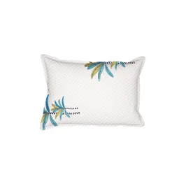 SEJ by Nisha Gupta Abstract Blue 144 TC Cotton Single Bed Sheet with 1 Pillow Cover image 3