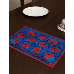 SEJ by Nisha Gupta Blue & Red Set of 6 Printed Table Placemats-picture-33