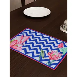 SEJ by Nisha Gupta Blue & White Set of 6 Printed Table Placemats-picture-34