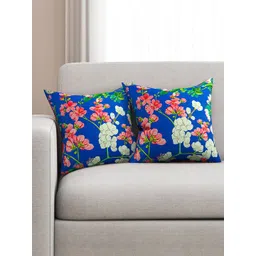 SEJ by Nisha Gupta Blue Set of 2 16" x 16" Square Cushion Covers-picture-10