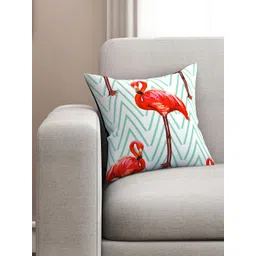 SEJ by Nisha Gupta Blue Single Abstract Square Cushion Covers-picture-22