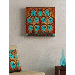 SEJ by Nisha Gupta Brown & Blue Floral Wall Art-picture-23