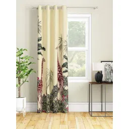 SEJ by Nisha Gupta Cream Polyester 9 Ft. Long Door Curtain-picture-18