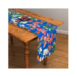 SEJ by Nisha Gupta Floral Blue Table Runner - Blue-picture-33