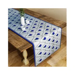 SEJ by Nisha Gupta Floral Blue Table Runner - Blue-picture-26