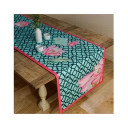 SEJ by Nisha Gupta Floral Green Table Runner - Green-picture-32