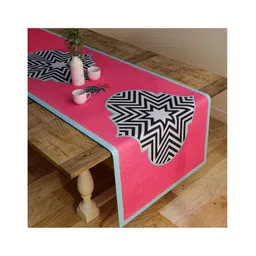 SEJ by Nisha Gupta Floral Pink Table Runner - Pink-picture-34