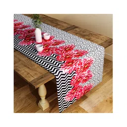 SEJ by Nisha Gupta Floral Red Table Runner - Red-picture-23
