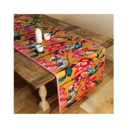 SEJ by Nisha Gupta Floral Yellow Large size Table Runner Yellow-picture-18