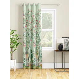 SEJ by Nisha Gupta Green & Red Floral Long Door Curtain-image-12