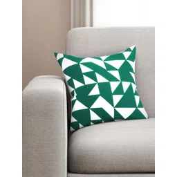 SEJ by Nisha Gupta Green & White Single 16" x 16" Square Cushion Cover-image-8