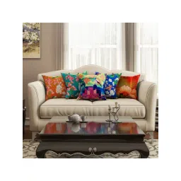 SEJ by Nisha Gupta Multicolor Cushion Covers - Set of 5-picture-47