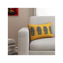 SEJ by Nisha Gupta Mustard Cushion Covers - Set of 1-picture-48