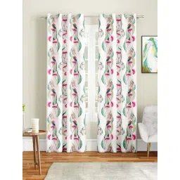 SEJ by Nisha Gupta Off-White Polyester 9 Ft. Long Door Curtain - Set of 2-picture-45