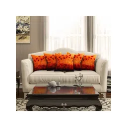 SEJ by Nisha Gupta Orange & Red Cushion Covers - Set of 5-picture-23