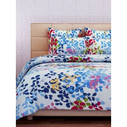 SEJ by Nisha Gupta White 160 TC Cotton Double Bedsheet with 2 Pillow Covers-picture-22