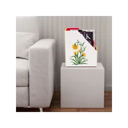 SEJ by Nisha Gupta White & Yellow Magazine Rack - Set of 1-picture-16