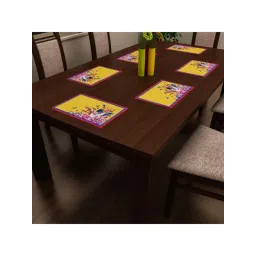 SEJ by Nisha Gupta Yellow Placemats - Set of 6-picture-27