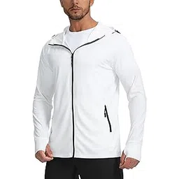 sejuani Men's UPF 50+ Light Jacket Full Zip Sun Protection Hoodie Long Sleeve Sun Shirts for Men Hiking Fishing Zip Pockets-picture-12
