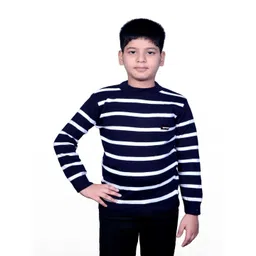 Selcan Unisex Kids Striped Woollen Sweater Vest-picture-42