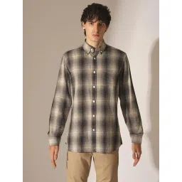 Selected Homme Black Cotton Slim Fit Checks Shirt-picture-48