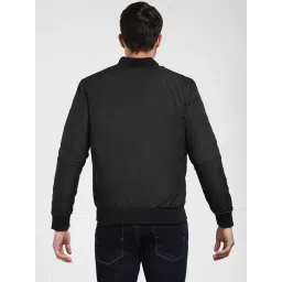 SELECTED HOMME Black Regular Fit Bomber Jacket image 2