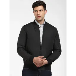 SELECTED HOMME Black Regular Fit Bomber Jacket image 4