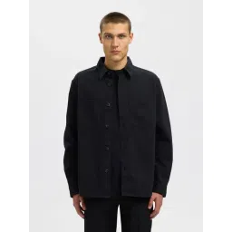 SELECTED HOMME Black Regular Fit Overshirt-picture-28