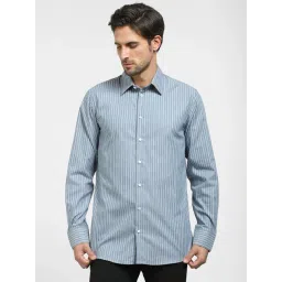 SELECTED HOMME Blue Slim Fit Striped Shirt-picture-48