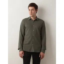 SELECTED HOMME Dark Green Slim Fit Cotton Shirt-picture-17