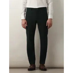 SELECTED HOMME Dark Green Slim Fit Flat Front Trousers-picture-40