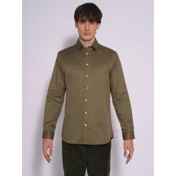Selected Homme Green Cotton Slim Shirt-picture-40