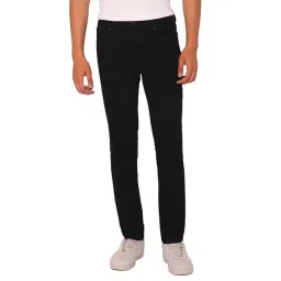 Selected Homme Jet Black Cotton Slim Fit Jeans-picture-33