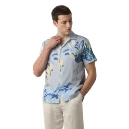 SELECTED HOMME Light Blue Regular Fit Printed Shirt-picture-27