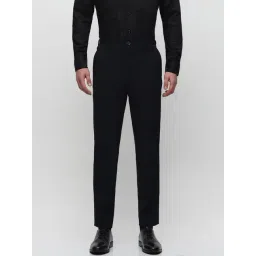 SELECTED HOMME Navy Slim Fit Flat Front Trousers-picture-40