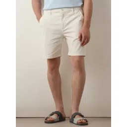 SELECTED HOMME Off White Regular Fit Chino Shorts-picture-26