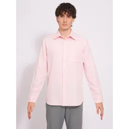 Selected Homme Pink Cotton Slim Structure Shirt-picture-17