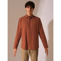 Selected Homme Red Cotton Regular Structure Shirt-picture-38