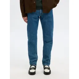 SELECTED HOMME Slim Medium Blue Lightly Washed Mid Rise Jeans-picture-21