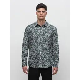 SELECTED HOMME Teal Regular Fit Paisley Print Shirt-picture-15