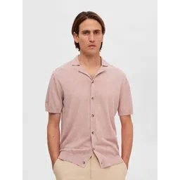 SELECTED Lapel Collar Ribbed Pure Cotton Cardigan-picture-25