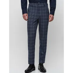 SELECTED Men Checked Slim Fit Fromal Trousers-picture-12